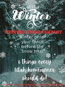 Winter proof your fence
